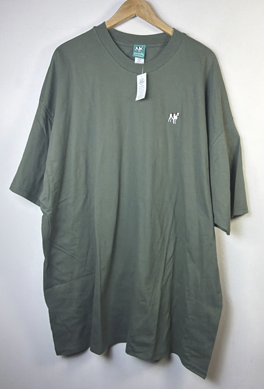 Vintage Big Dogs Shirt Size mens XXL olive green Short Sleeve 2X Made in USA NWT